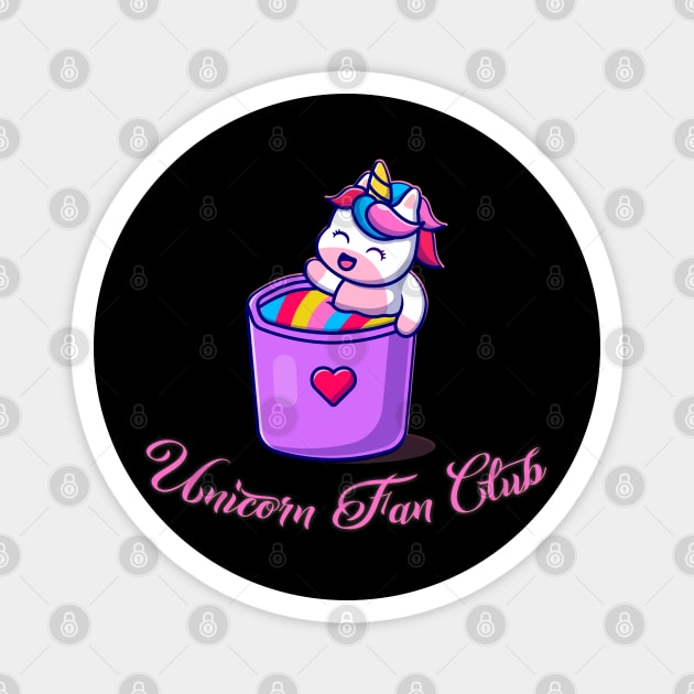 Unicorn Fan Club Magnet by capo_tees